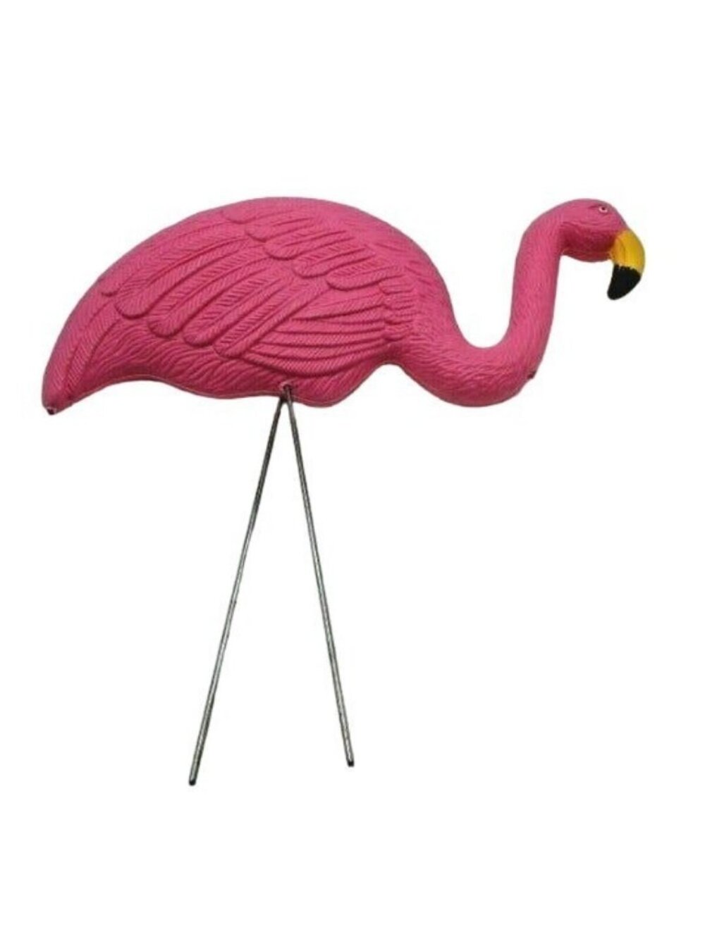 Pink Flamingo Lawn Art Lei Ornament Statue Yard Stake Tropical Beach Party Luau - Picture 6 of 9